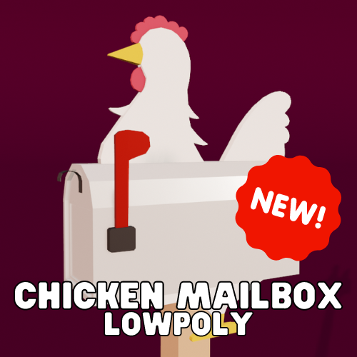 Chicken MailBox Low Poly - Theana Productions