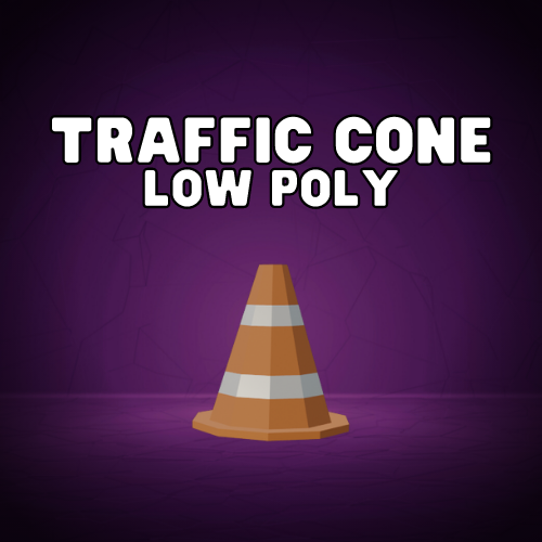 Traffic Cone Low Poly Preview - Theana Productions