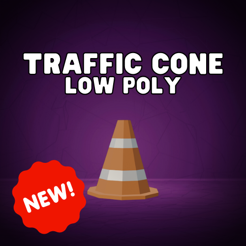 Traffic Cone Low Poly - Theana Productions