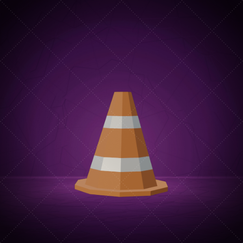 Traffic Cone Low Poly Preview - Theana Productions